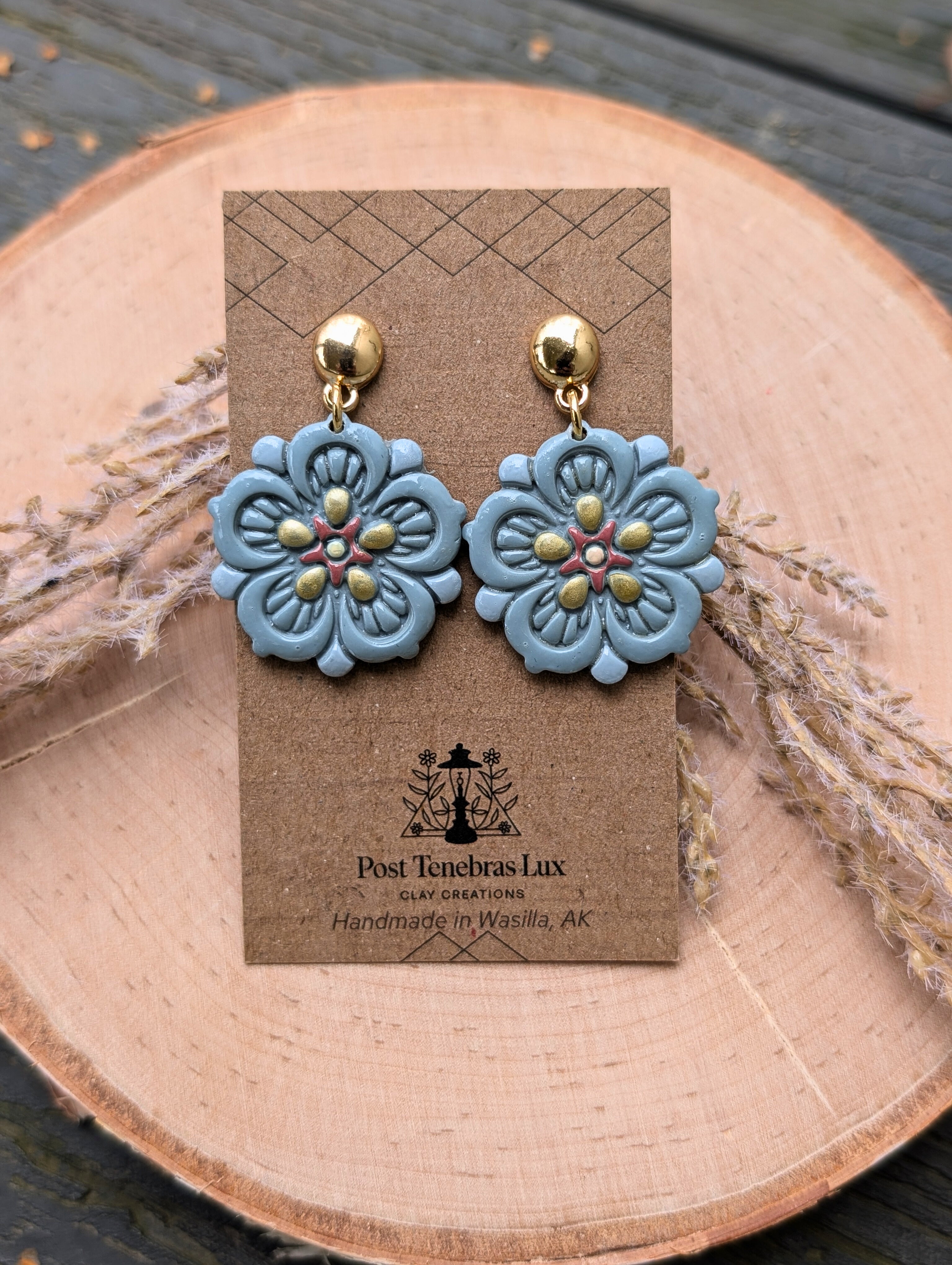 Flower Medallion Earrings