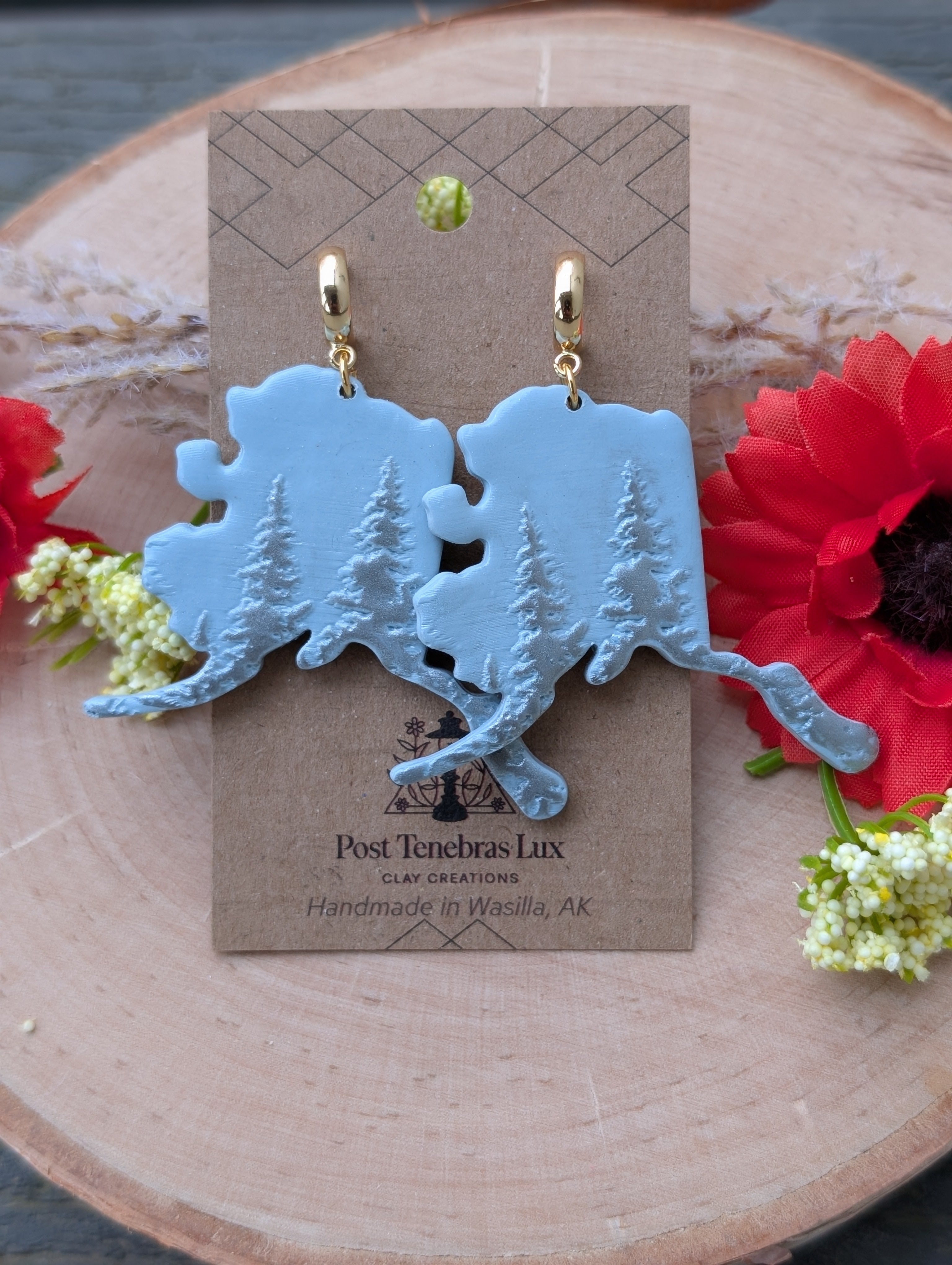 Alaska Pine Tree Earrings