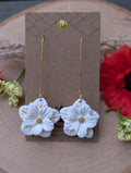 Layered Floral Drop Earrings