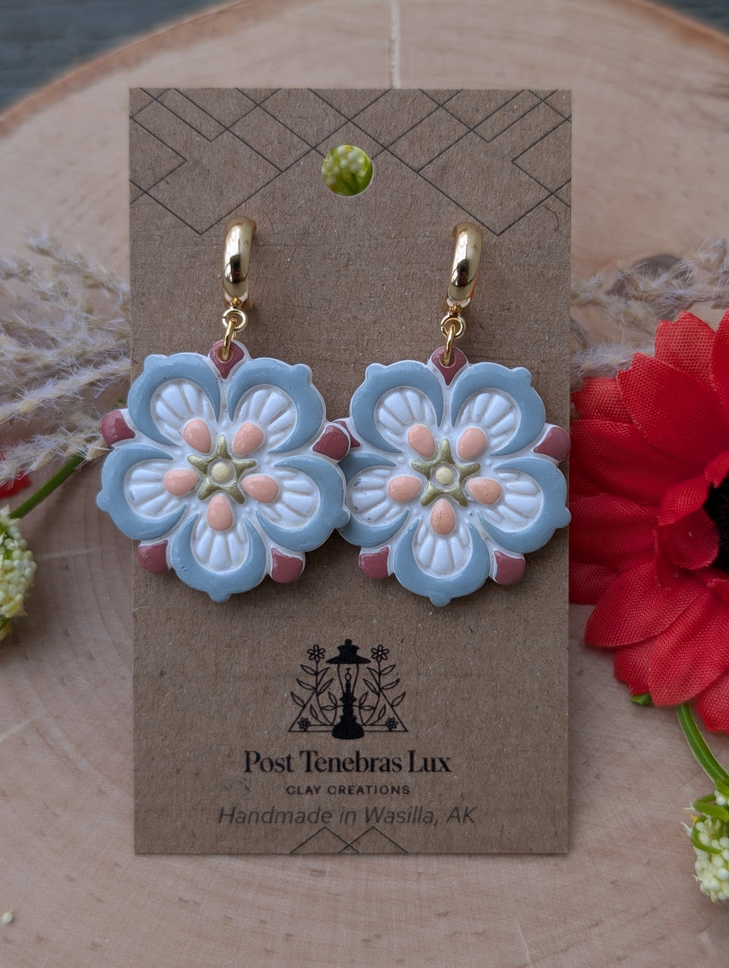 Flower Medallion Earrings