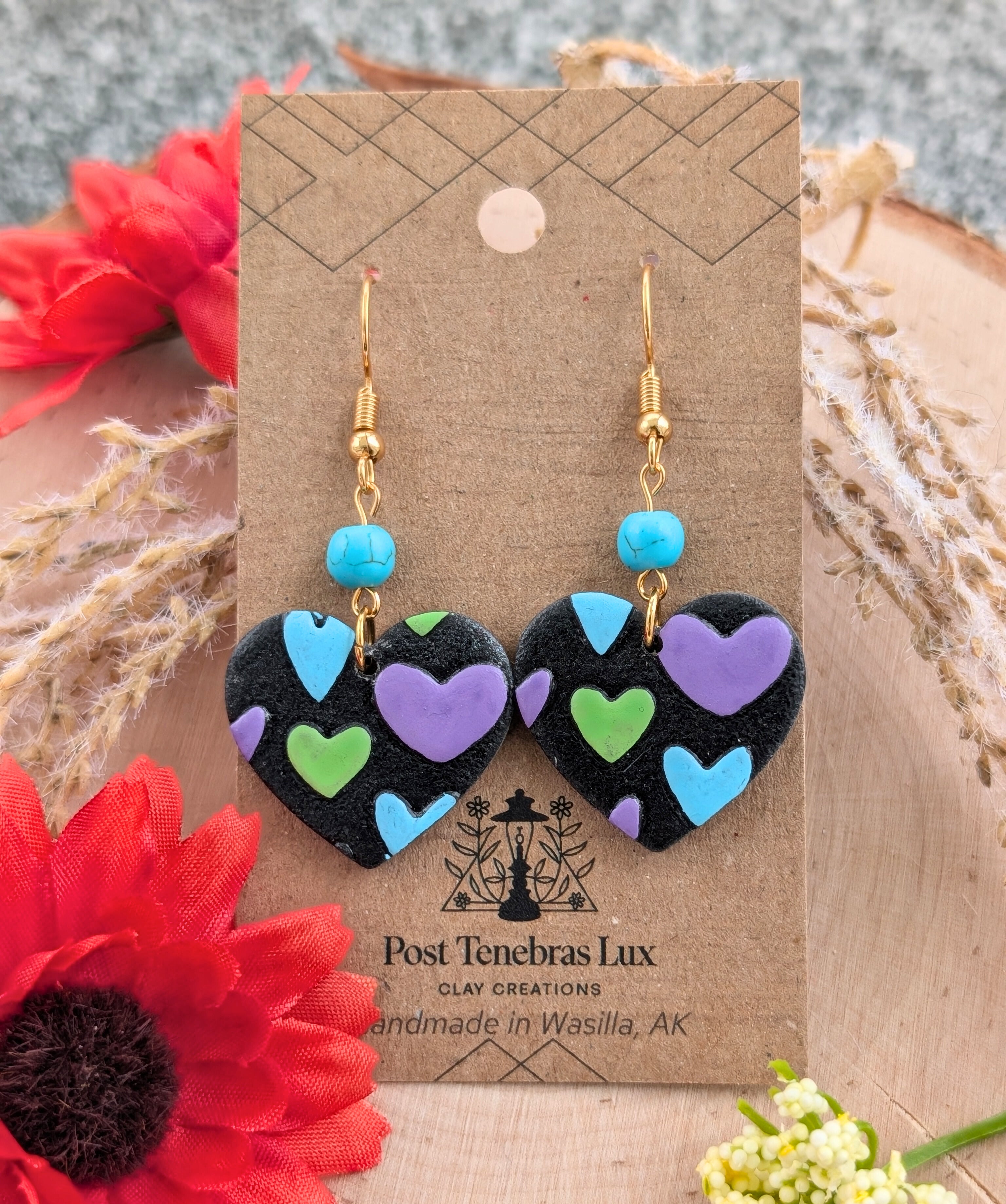 Heart Dangle Earrings