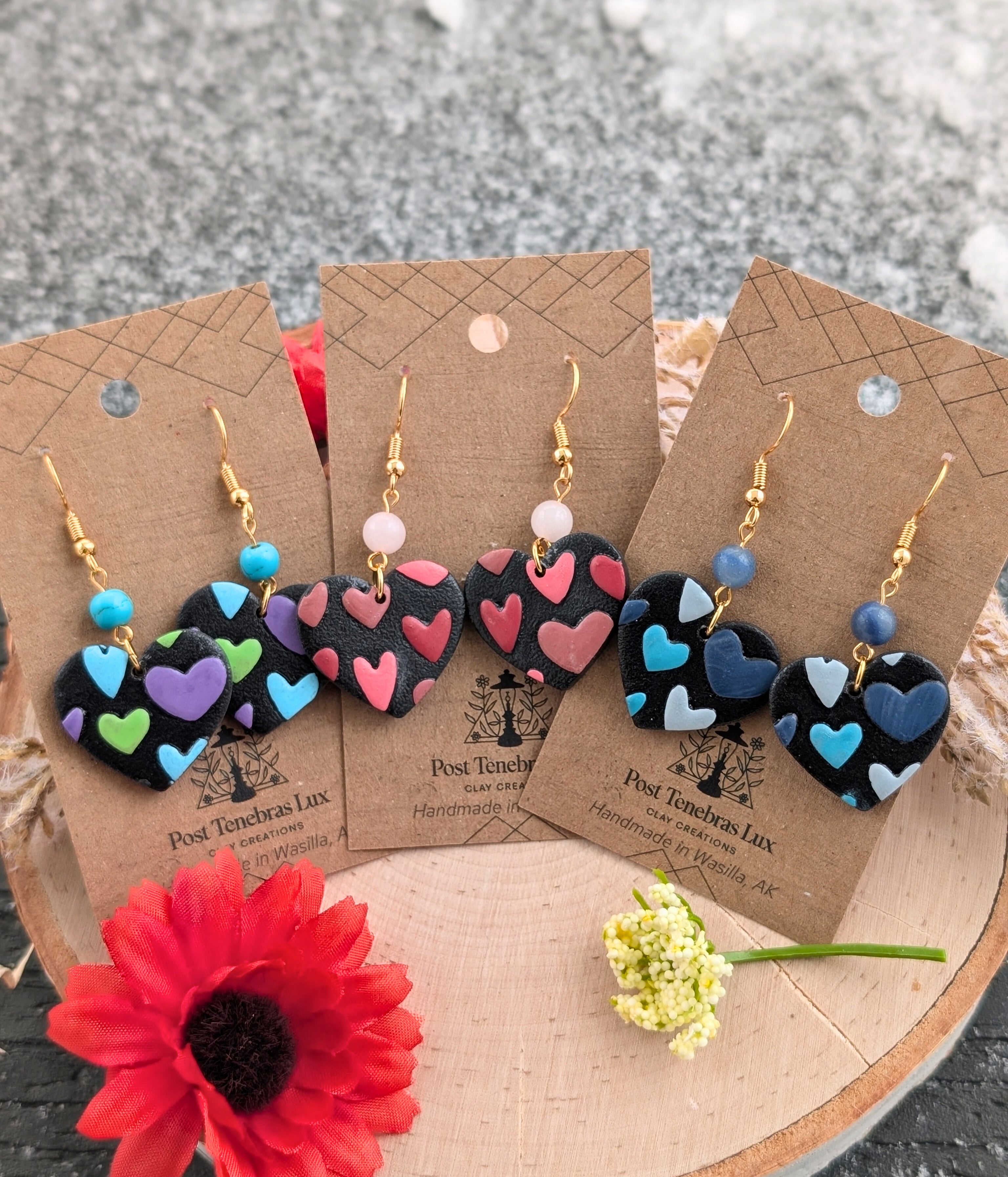 Heart Dangle Earrings