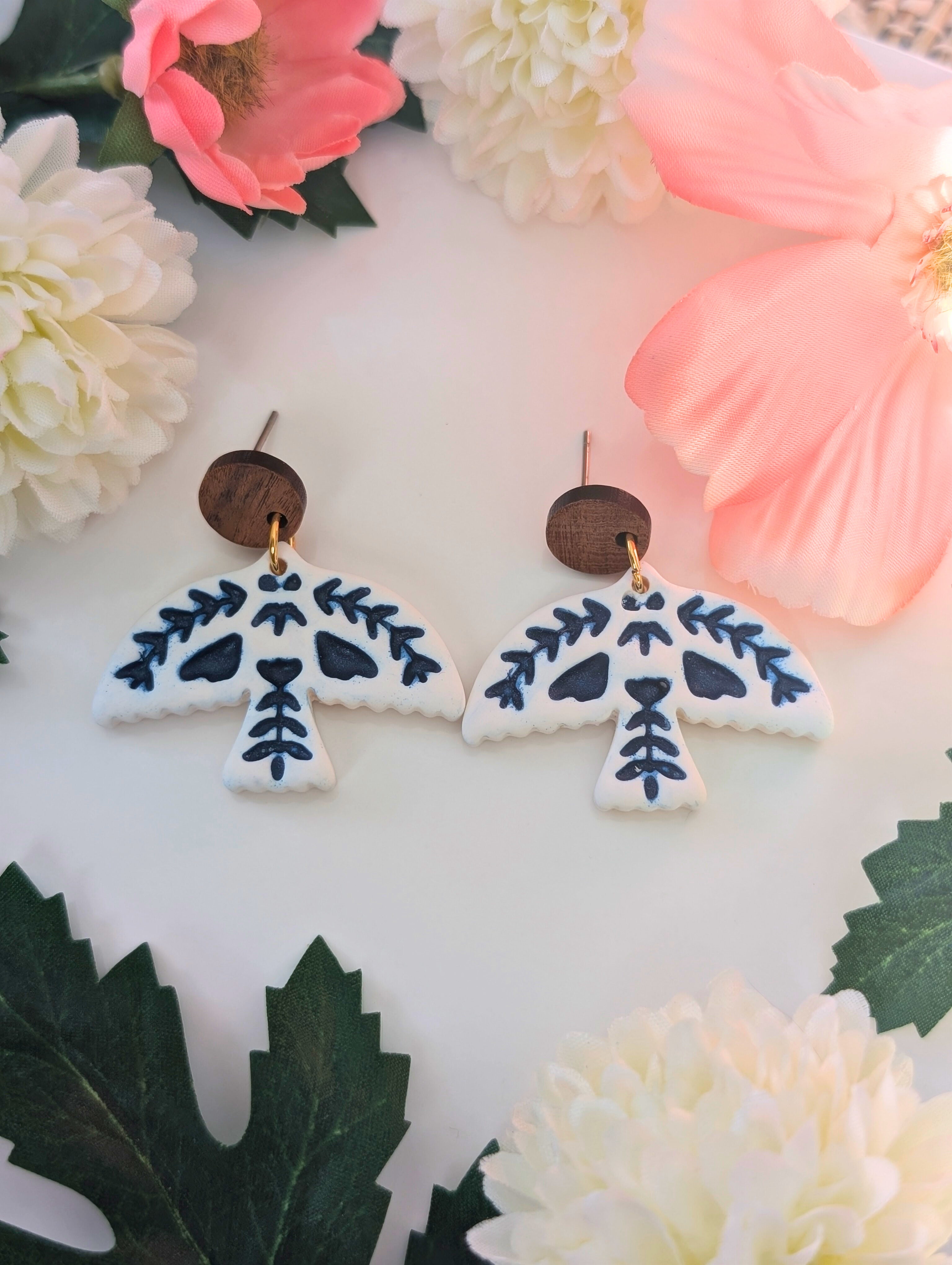 Folk Dove Earrings