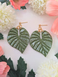 Monstera Leaf Earrings